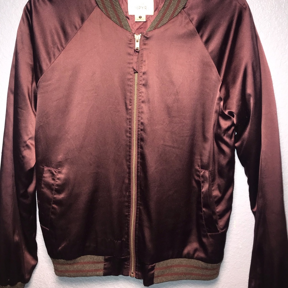 Purple Satin Bomber